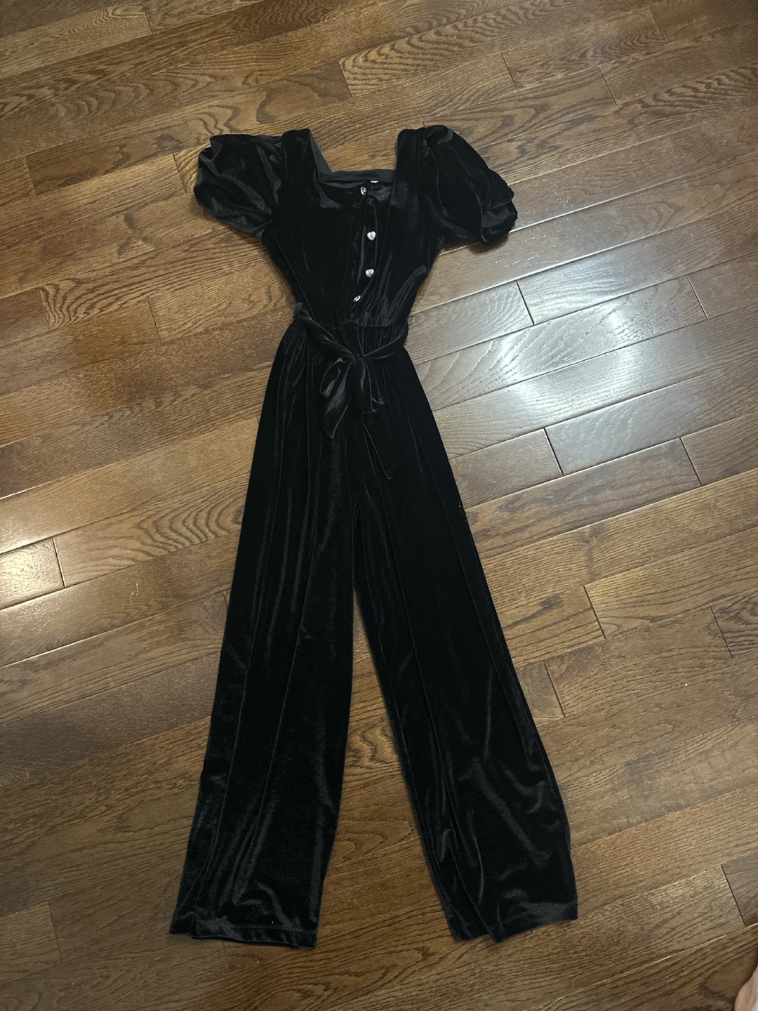 Black Velvet Jumpsuit - ZARA