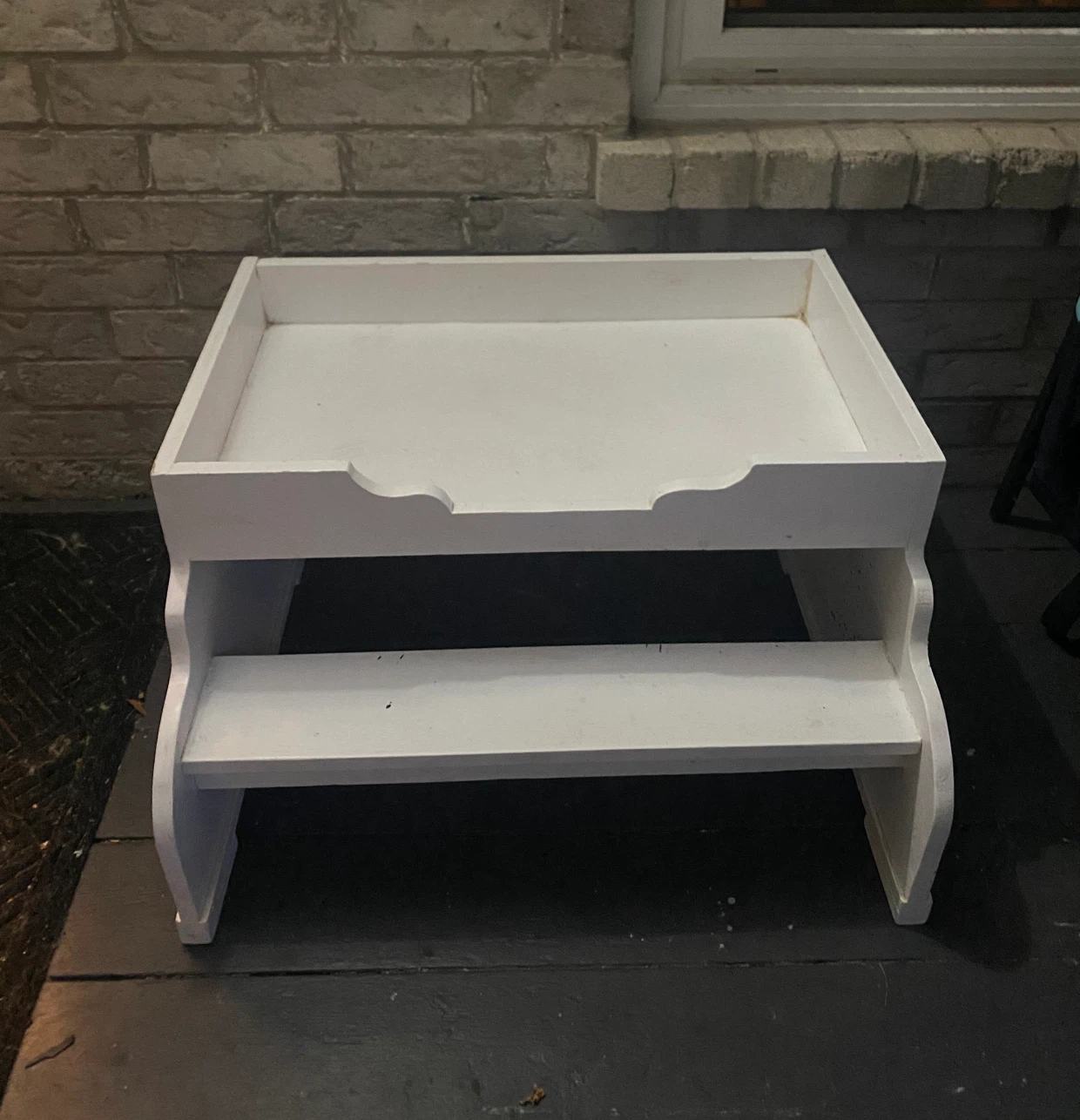 Handmade wood dog bed with step - photo 2