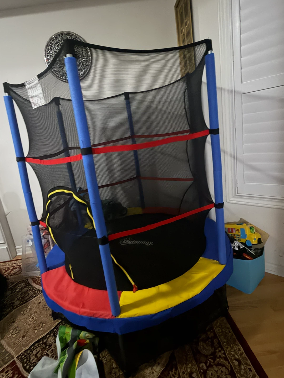 Outsunny Kids Trampoline with Safety Enclosure Net - photo 2