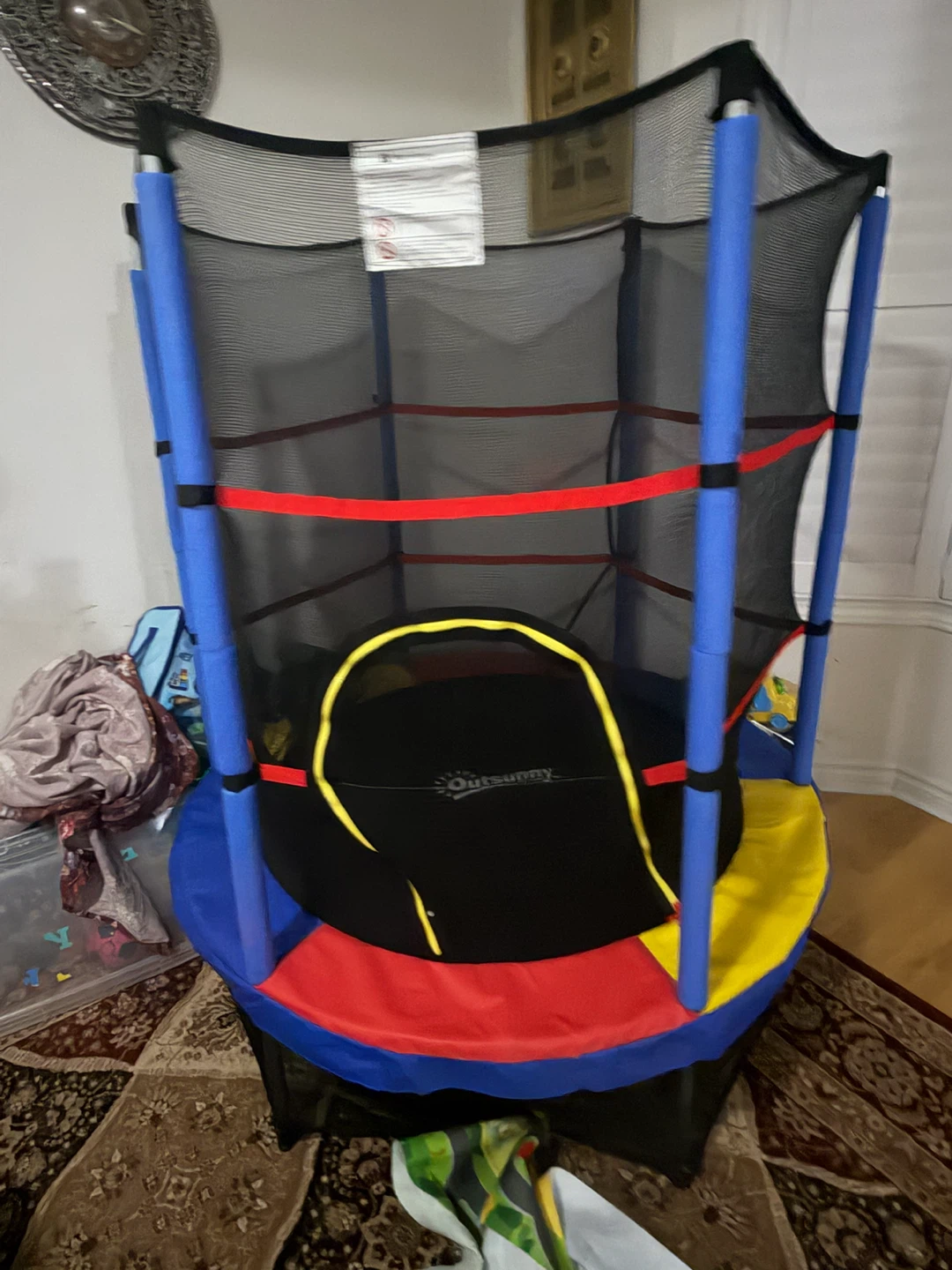 Outsunny Kids Trampoline with Safety Enclosure Net - photo 3