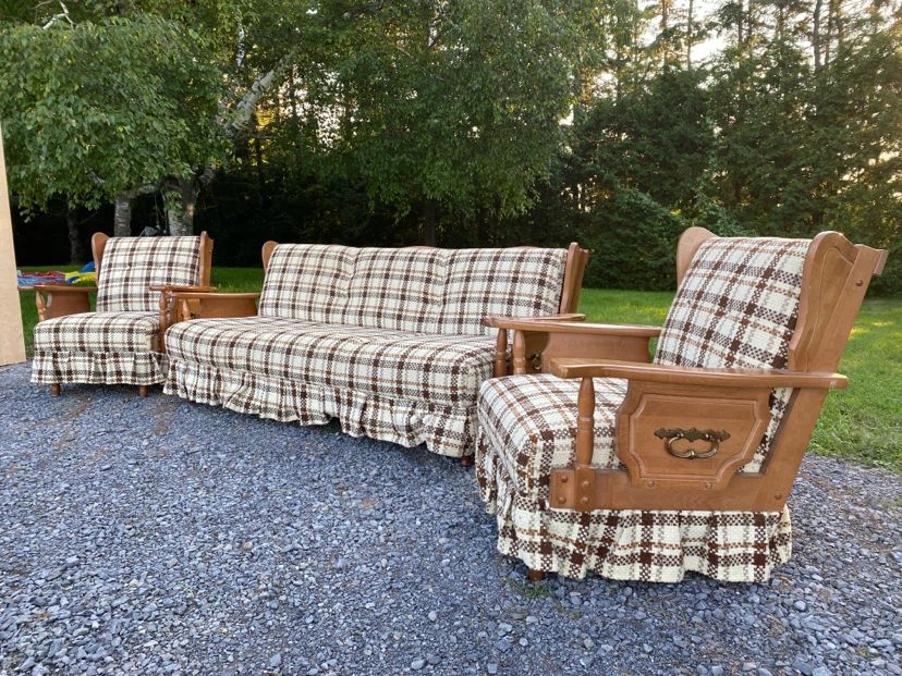 Vintage Maple Sofa Bed & Armchair Set (CAN DELIVER) - photo 2