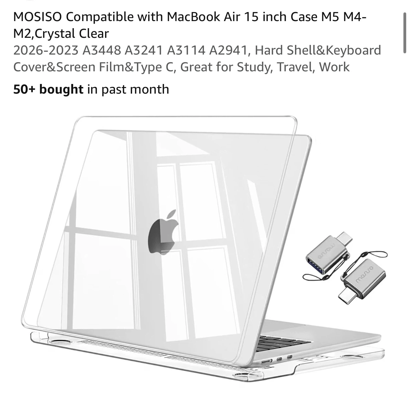 MacBook Air 15-inch Case (Crystal Clear)