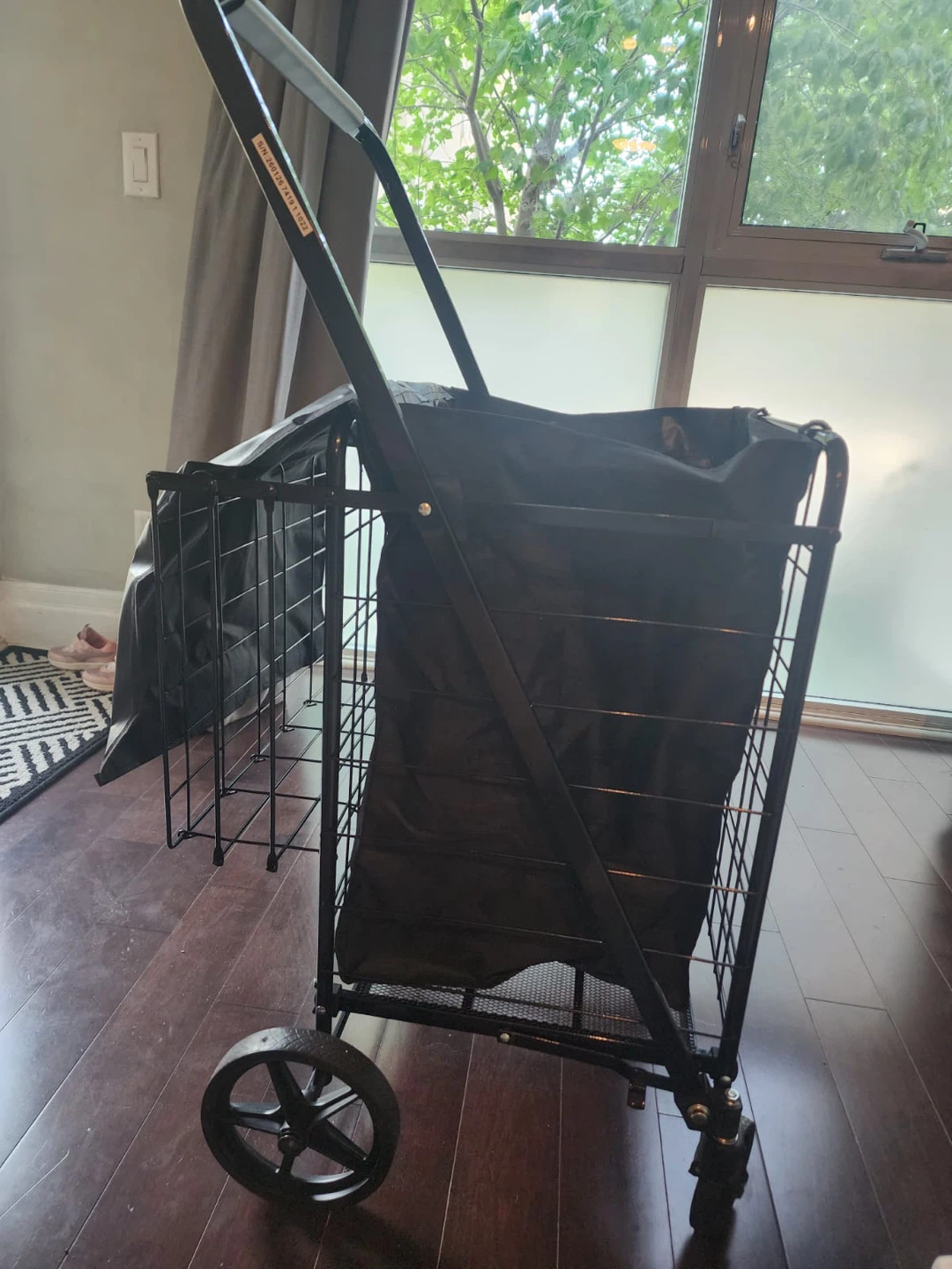 Black Shopping Cart with Removable Bag - photo 2