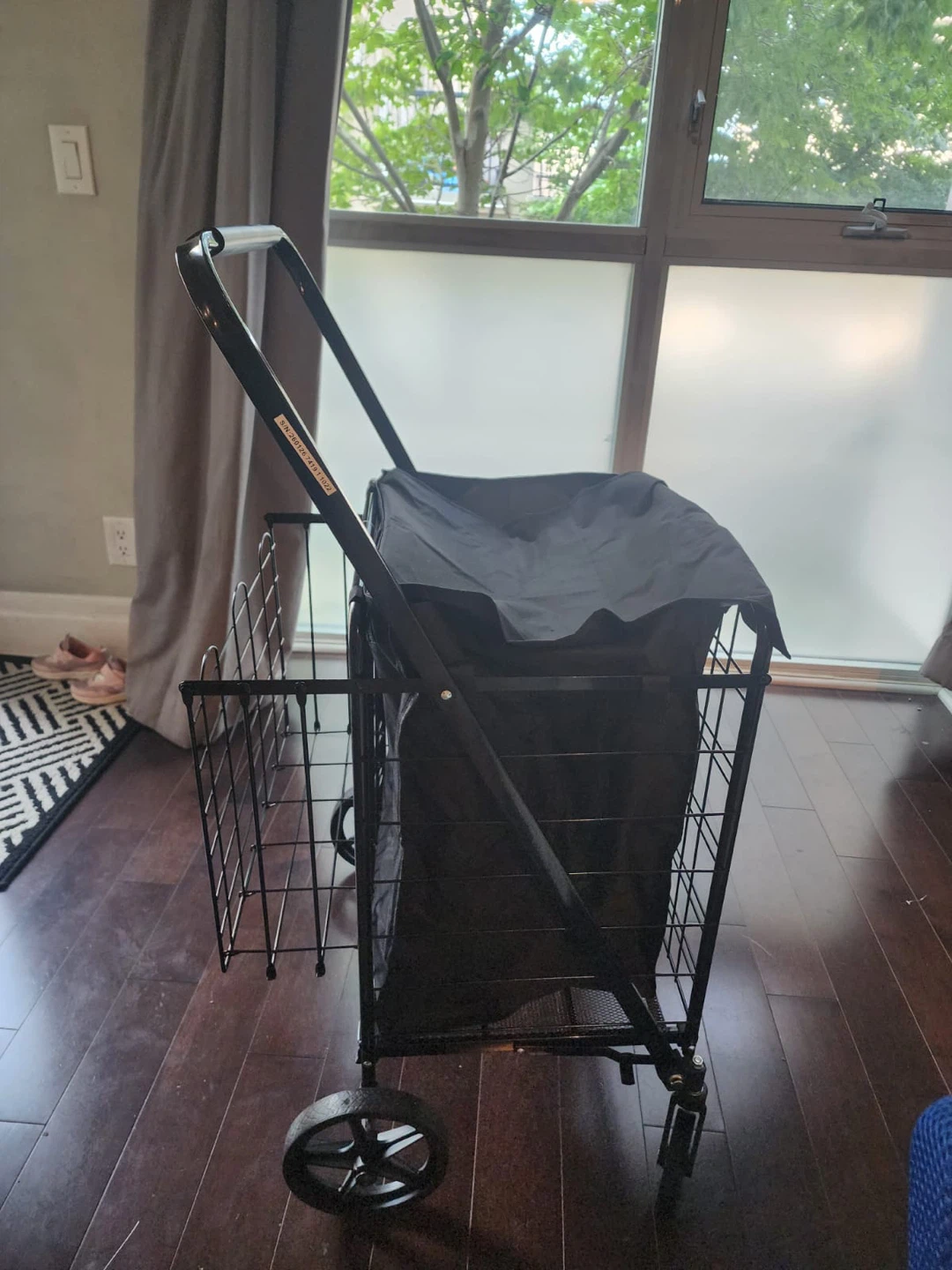 Black Shopping Cart with Removable Bag - photo 4