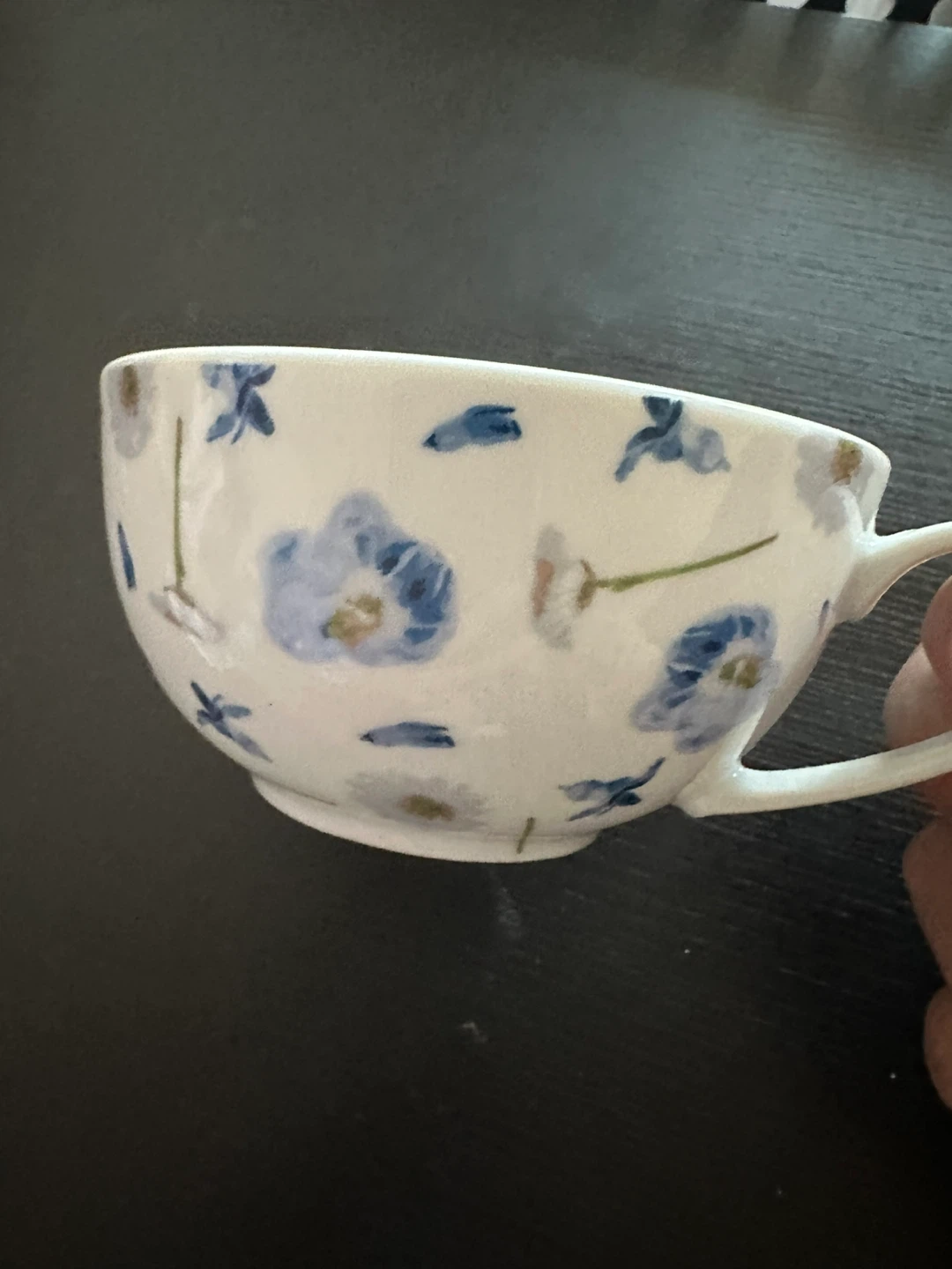 Teapot and Cup Set with Blue Floral Design - photo 2