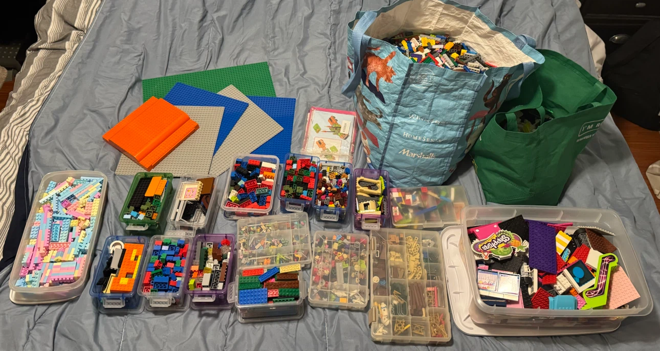 Assorted LEGO Bricks and Building Pieces