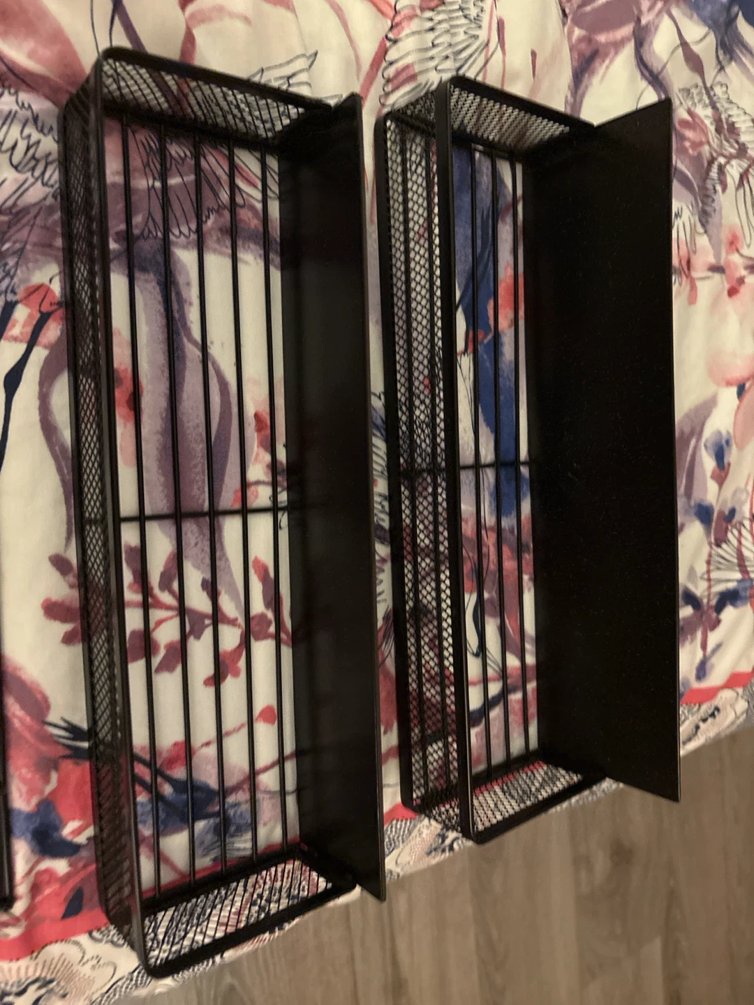Black Metal Wall Organizer with Hooks - photo 2