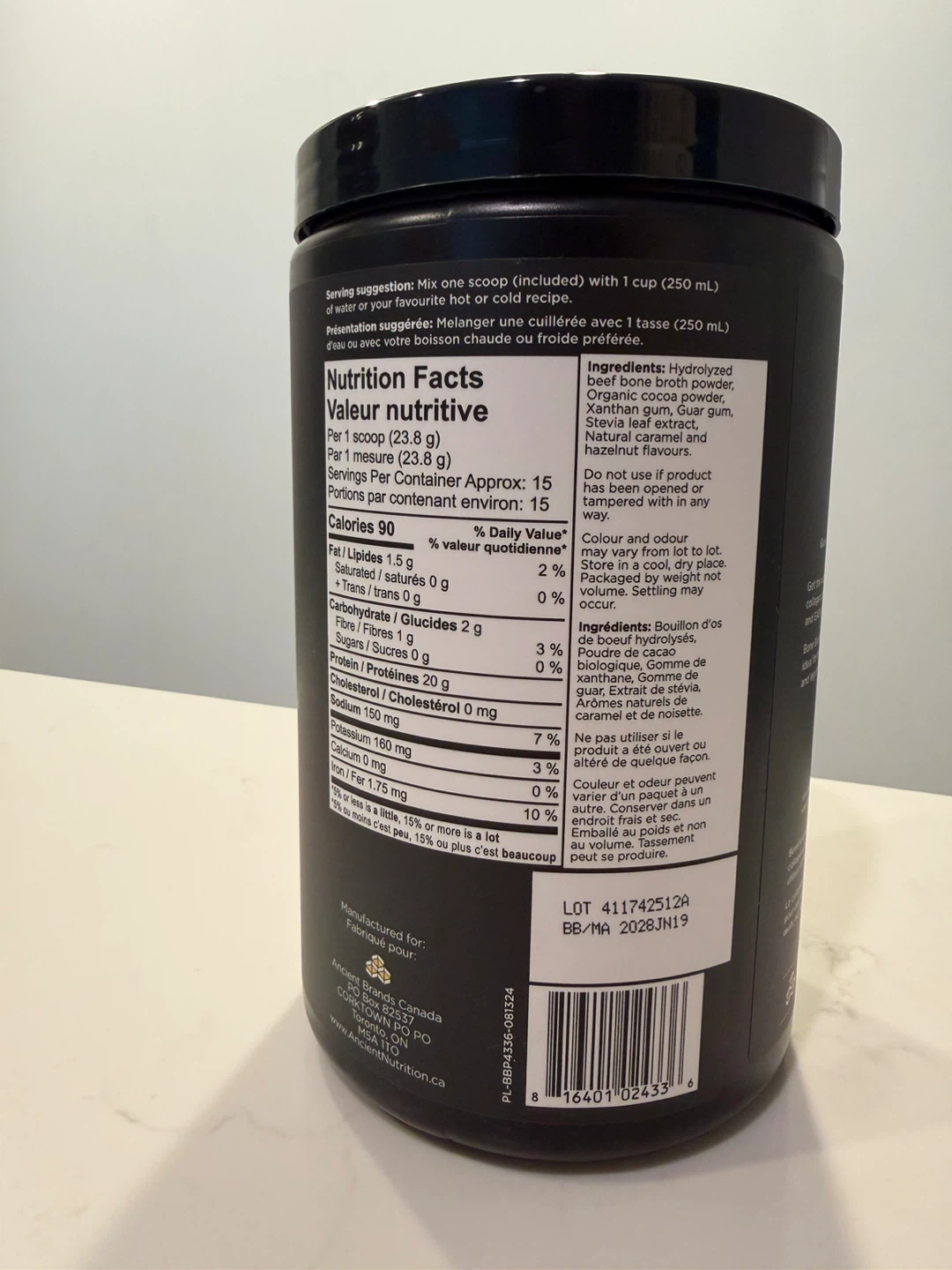 Ancient Nutrition Bone Broth Collagen Chocolate Flavour - photo 2
