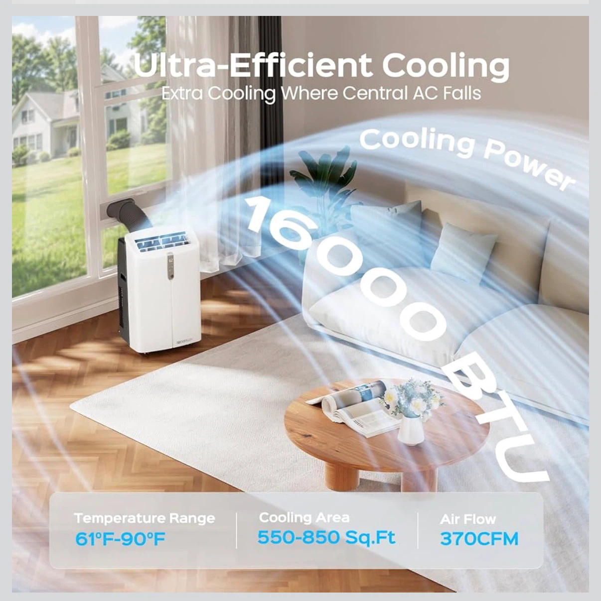 TECXYERLON Portable Air Conditioner - 16000 BTU - photo 3