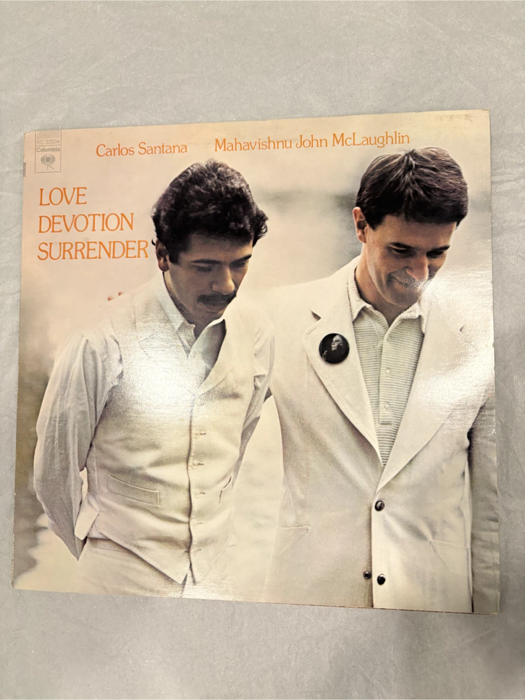 Vintage Carlos Santana & Mahavishnu John McLaughlin Vinyl Record - photo 2