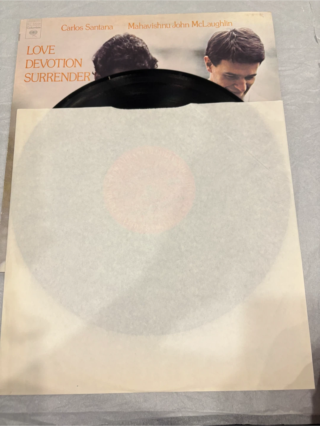 Vintage Carlos Santana & Mahavishnu John McLaughlin Vinyl Record - photo 5