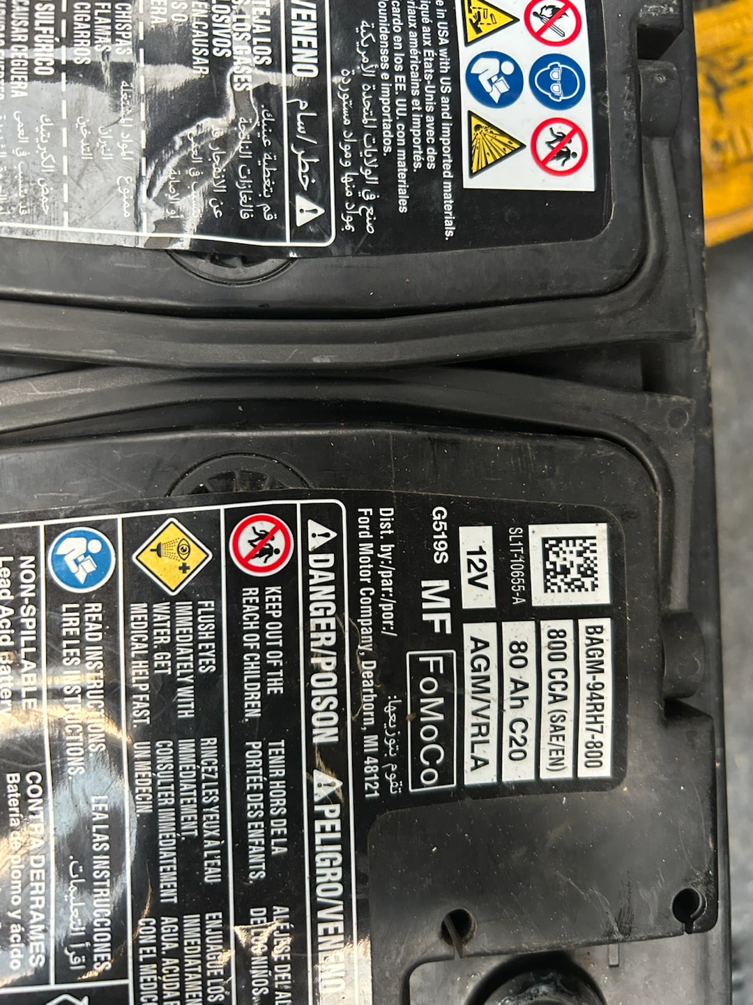 Ford MF FoMoCo Car Battery