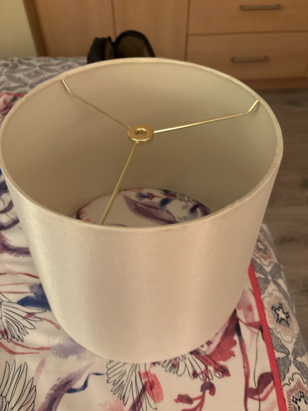 White Cream Drum Lampshade