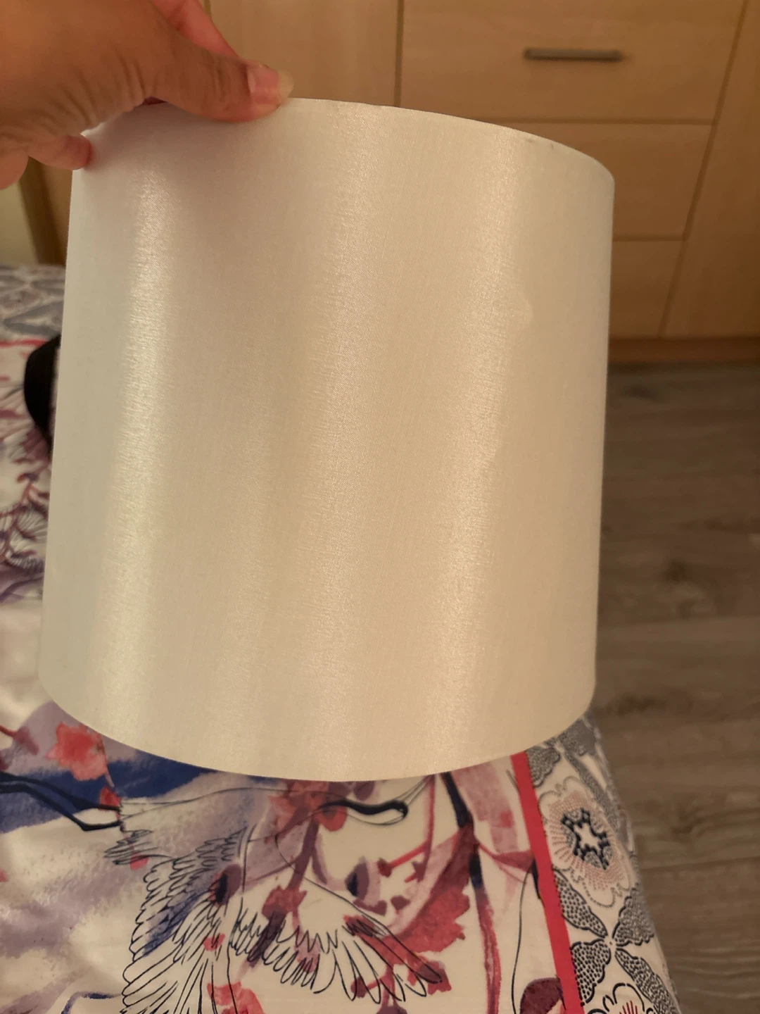 White Cream Drum Lampshade - photo 2