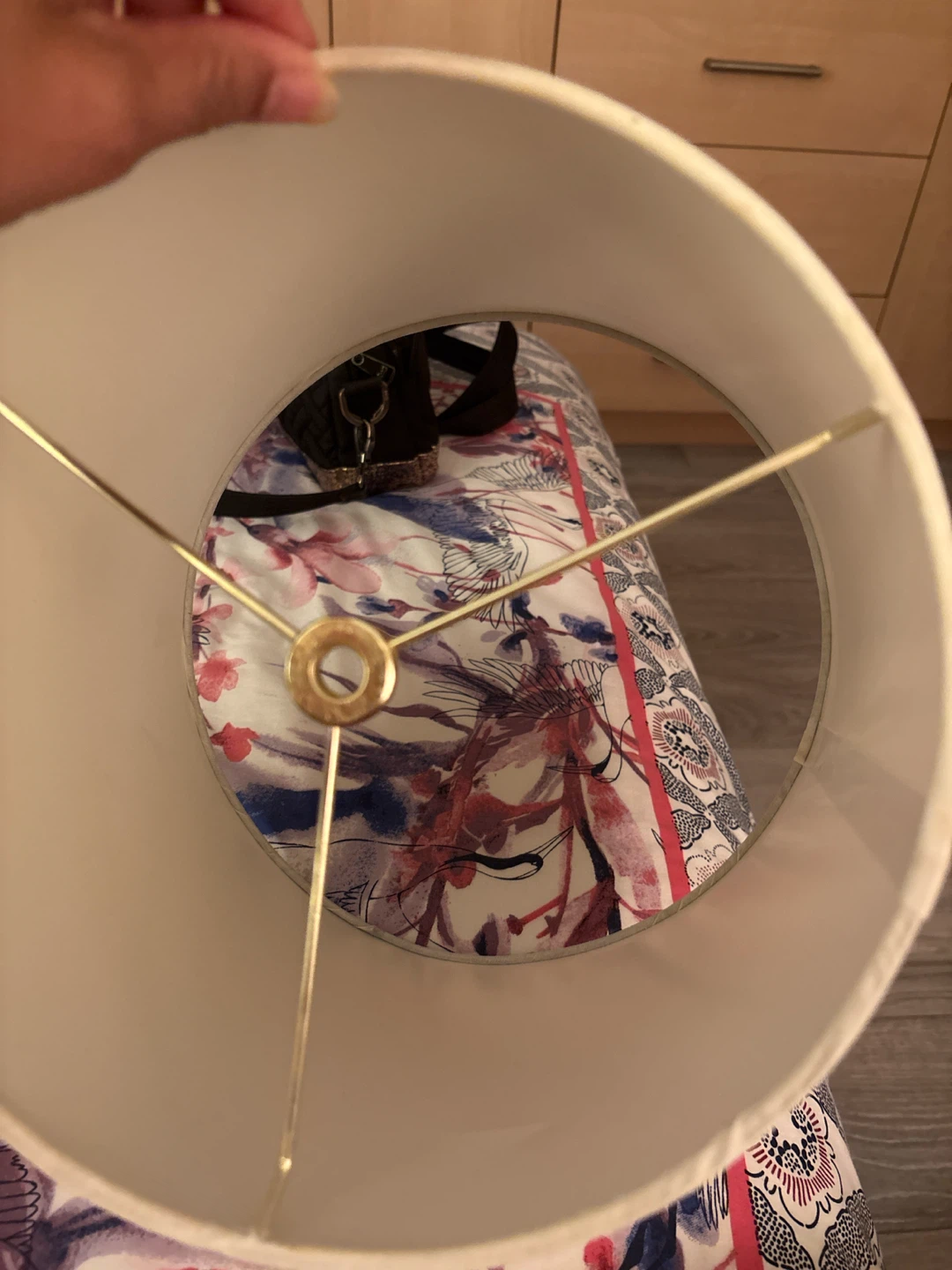 White Cream Drum Lampshade - photo 3