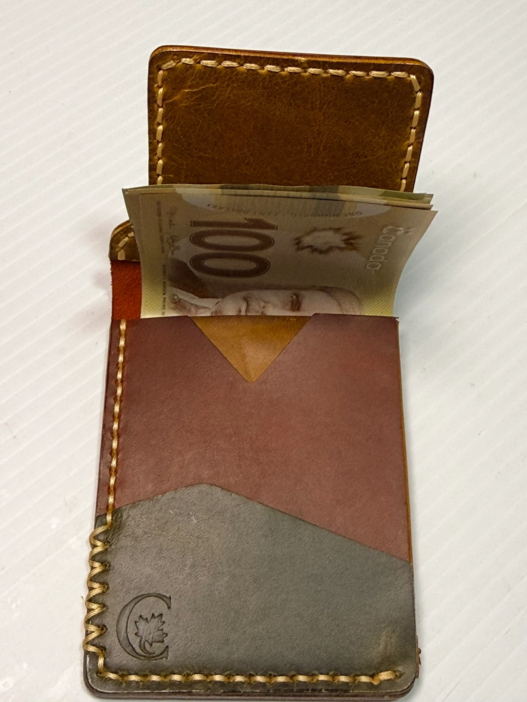 Handmade Leather Bifold Wallet - photo 4