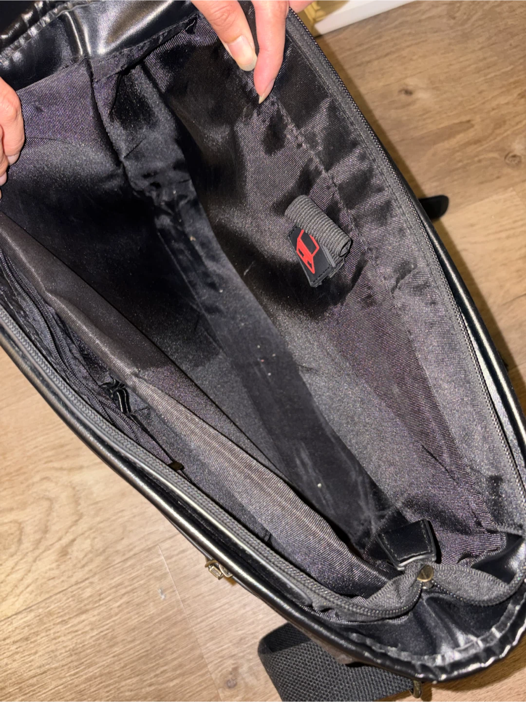 Black Briefcase with Shoulder Strap - photo 3