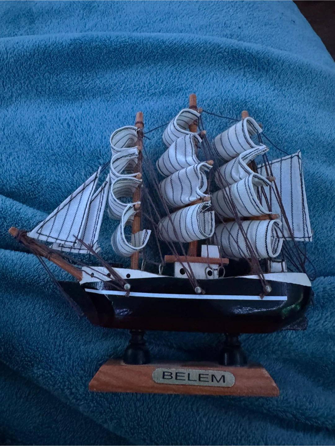 Decorative Wooden Model Ship – French Barque Belem