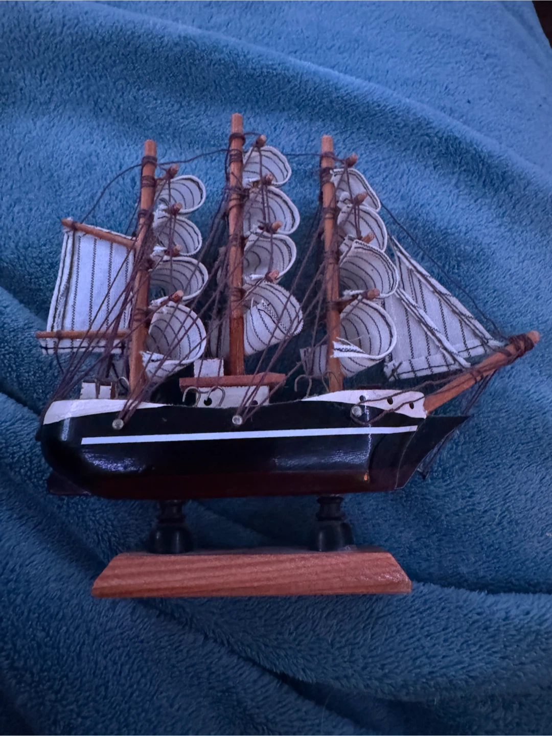 Decorative Wooden Model Ship – French Barque Belem - photo 2