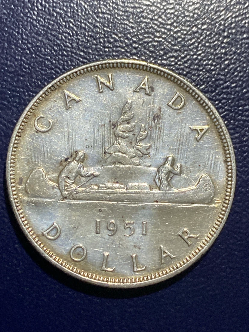 1951 Canadian Silver Dollar Coin