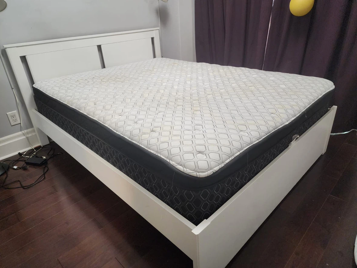 IKEA Queen Bed and Sealy Super Luxury White Queen Size Mattress - photo 2