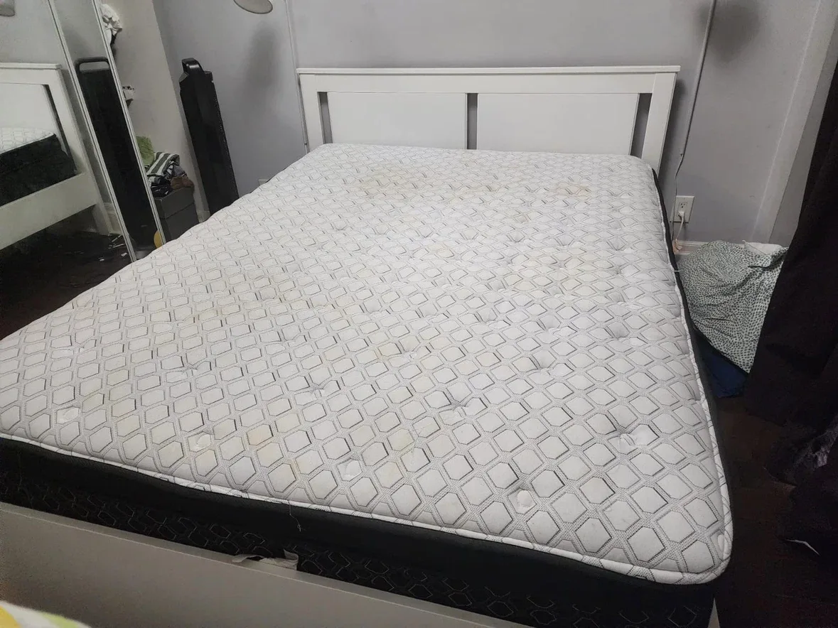 IKEA Queen Bed and Sealy Super Luxury White Queen Size Mattress - photo 3