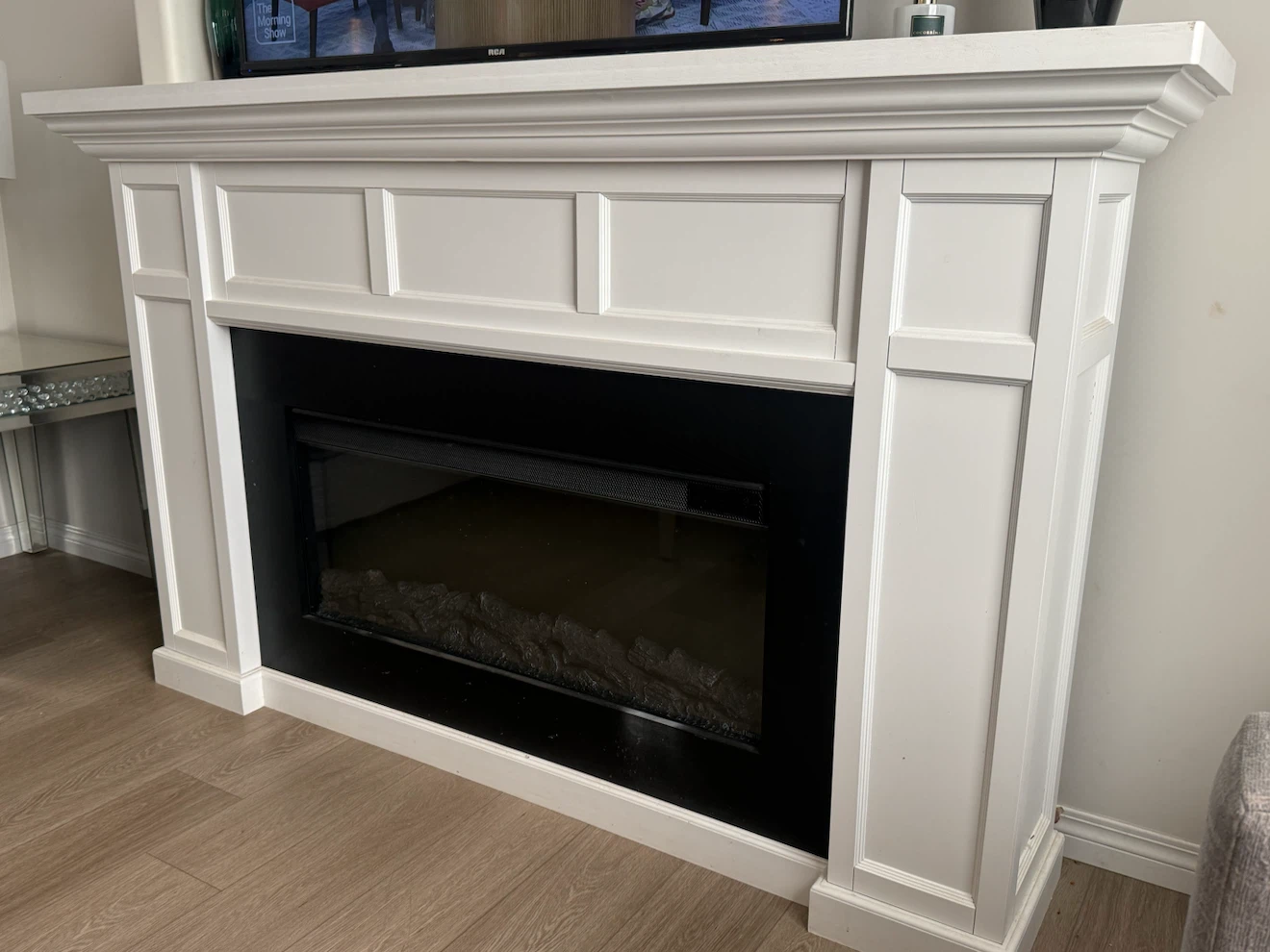 White Electric Fireplace Mantel - photo 2