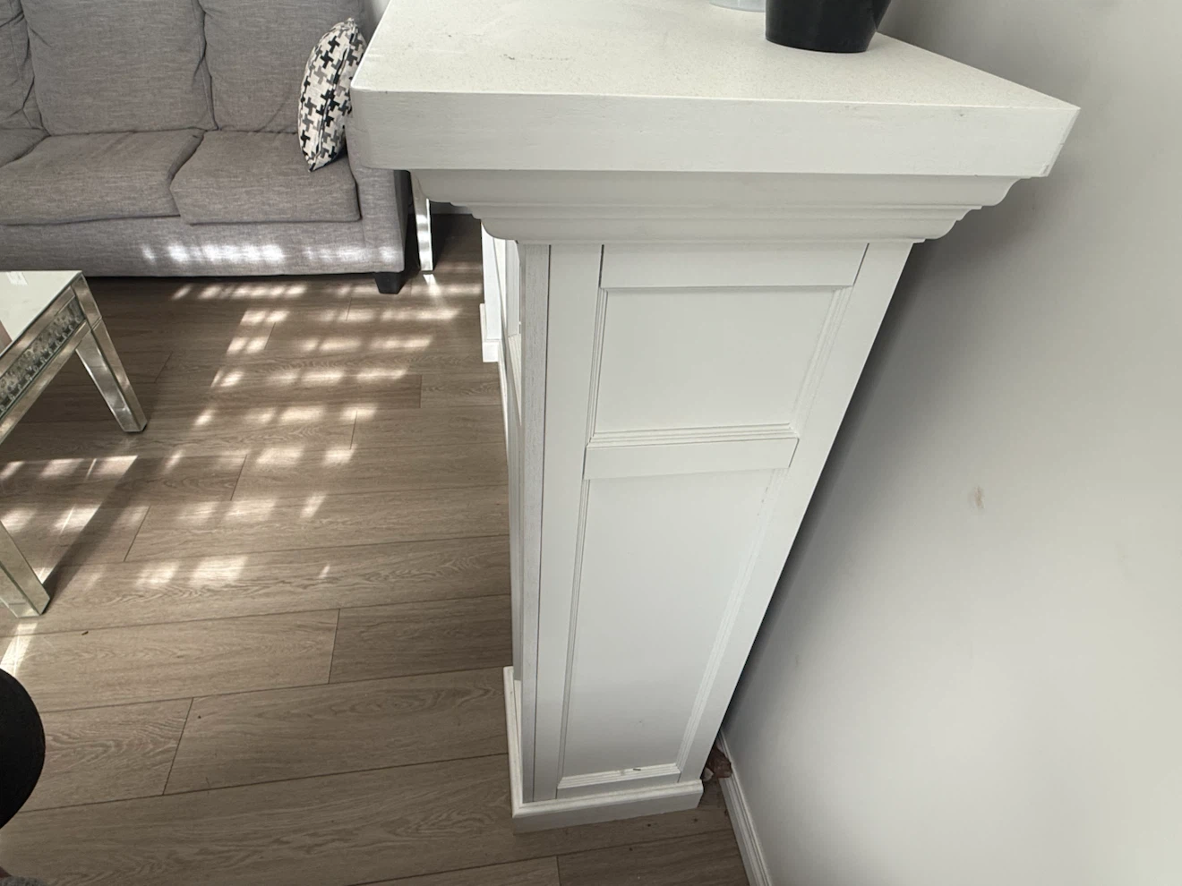 White Electric Fireplace Mantel - photo 3