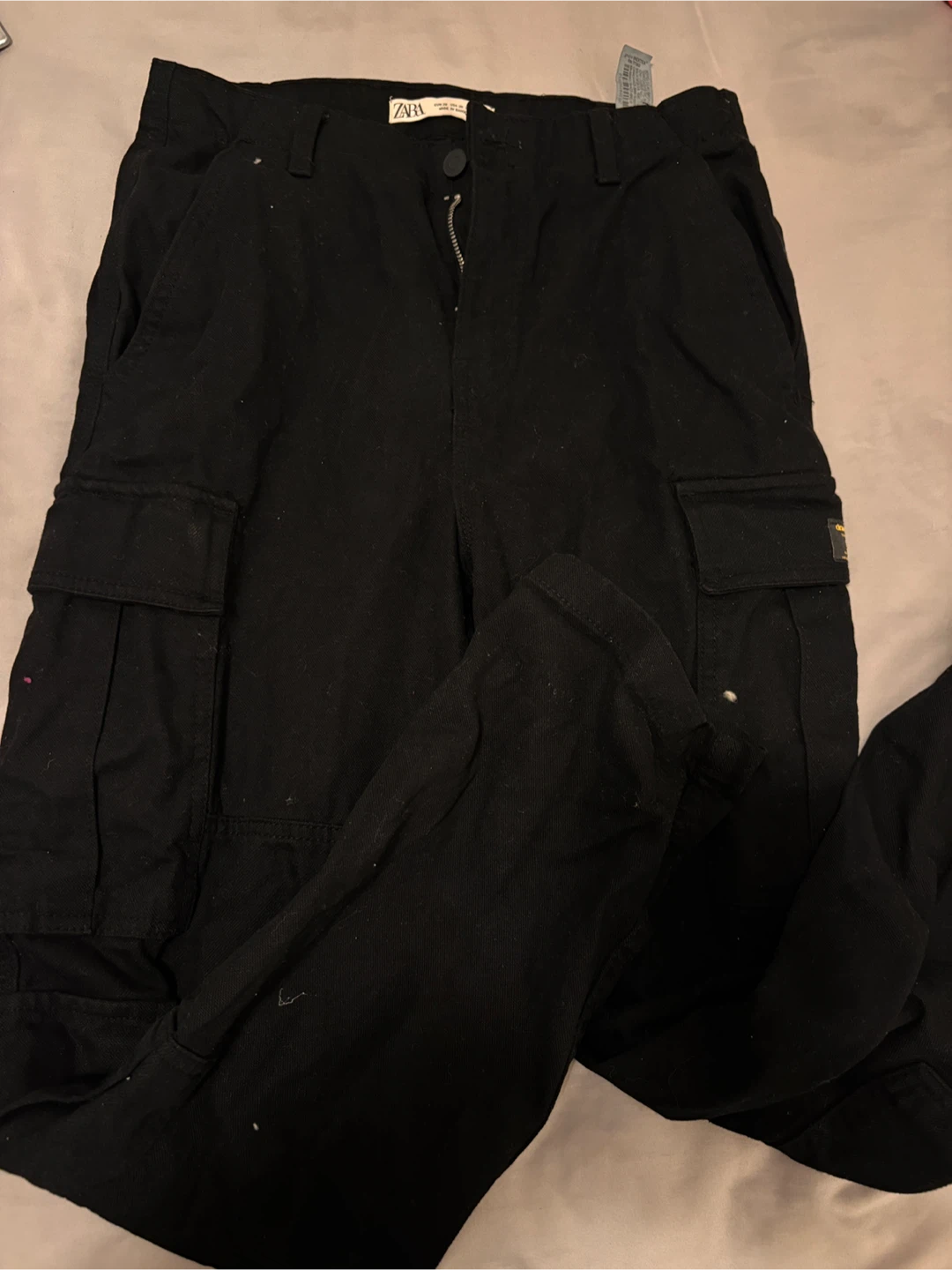ZARA Black Cargo Pants - photo 2