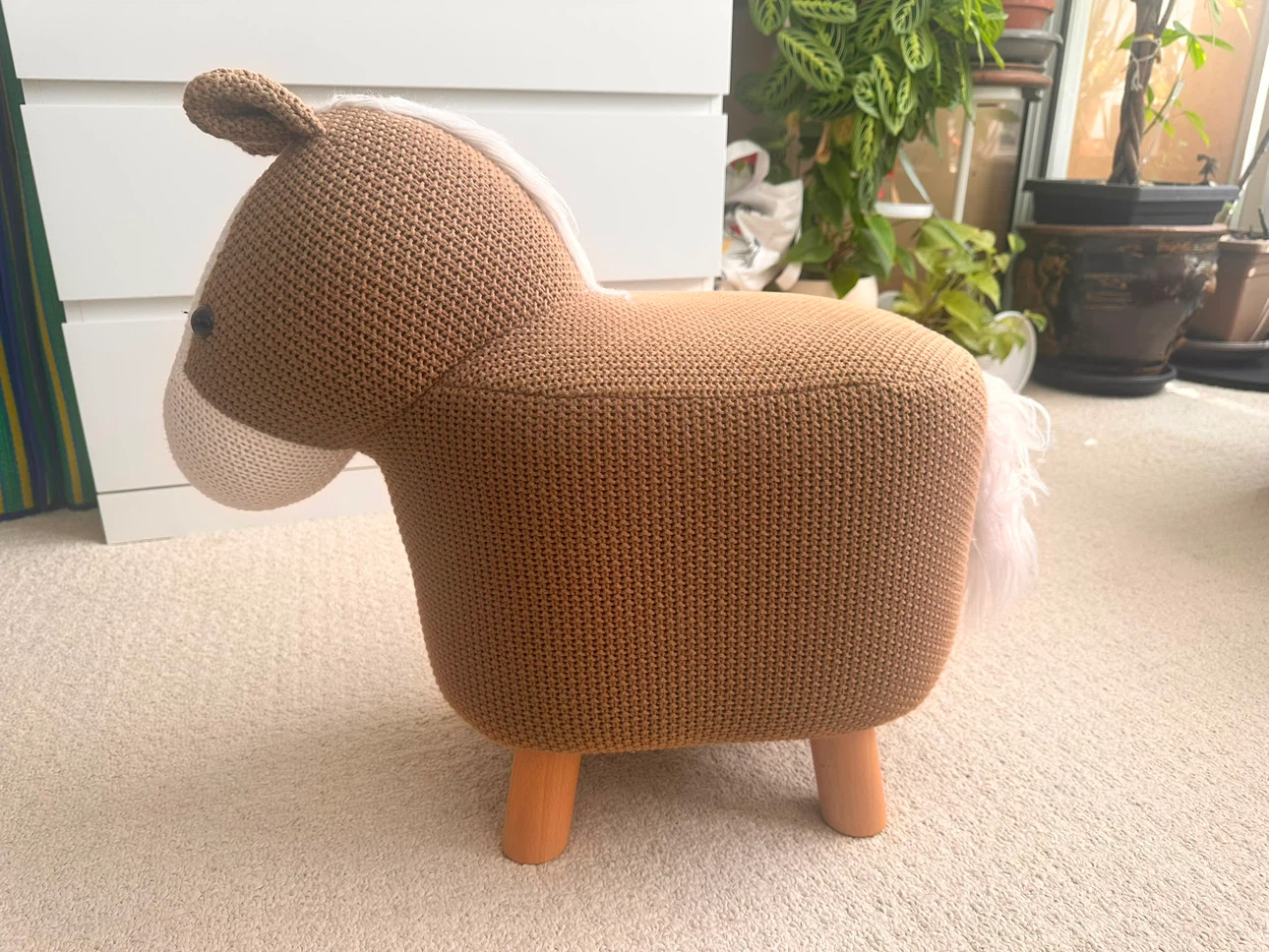 Knitted Horse Ottoman / Footstool