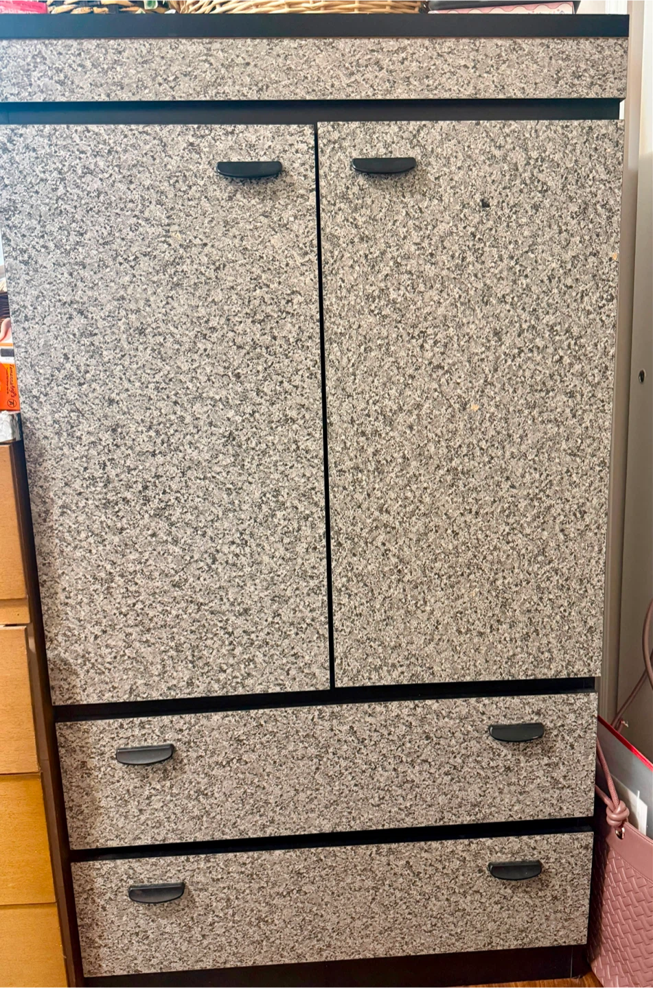 Two-door cabinet with drawers