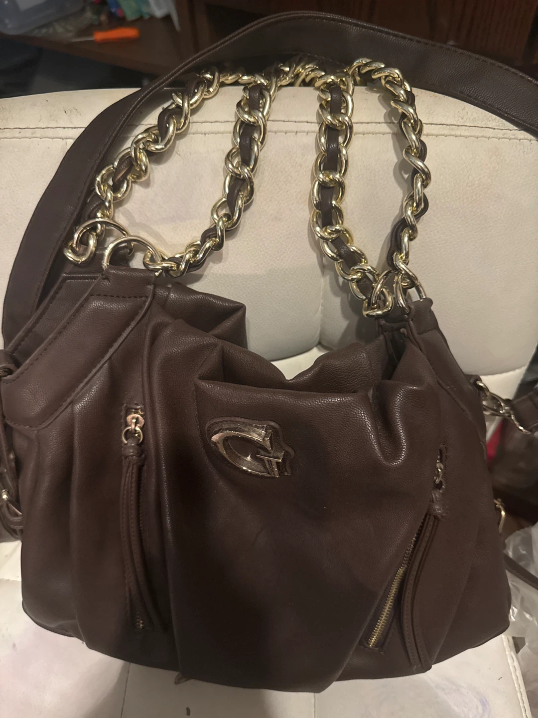 GUESS brown leather purse