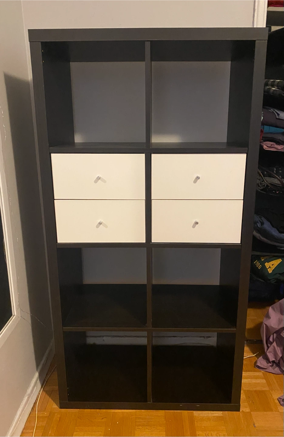 IKEA 2x4 Kallax bookshelves with 4 drawers - photo 2