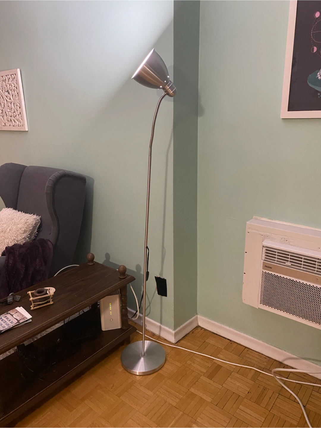 Silver Floor Lamp (Adjustable) - photo 2