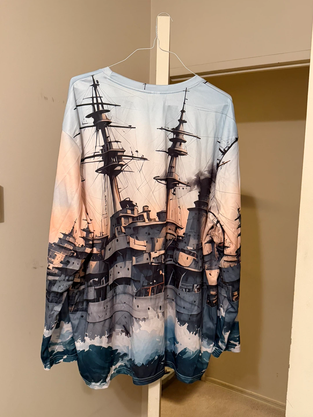 Men’s Long Sleeve T-Shirt, 4XL, 100% Polyester - photo 2