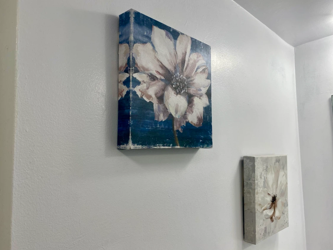 2 Flower Paintings on Canvas