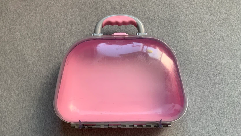Pink Plastic Toy Carrying Case