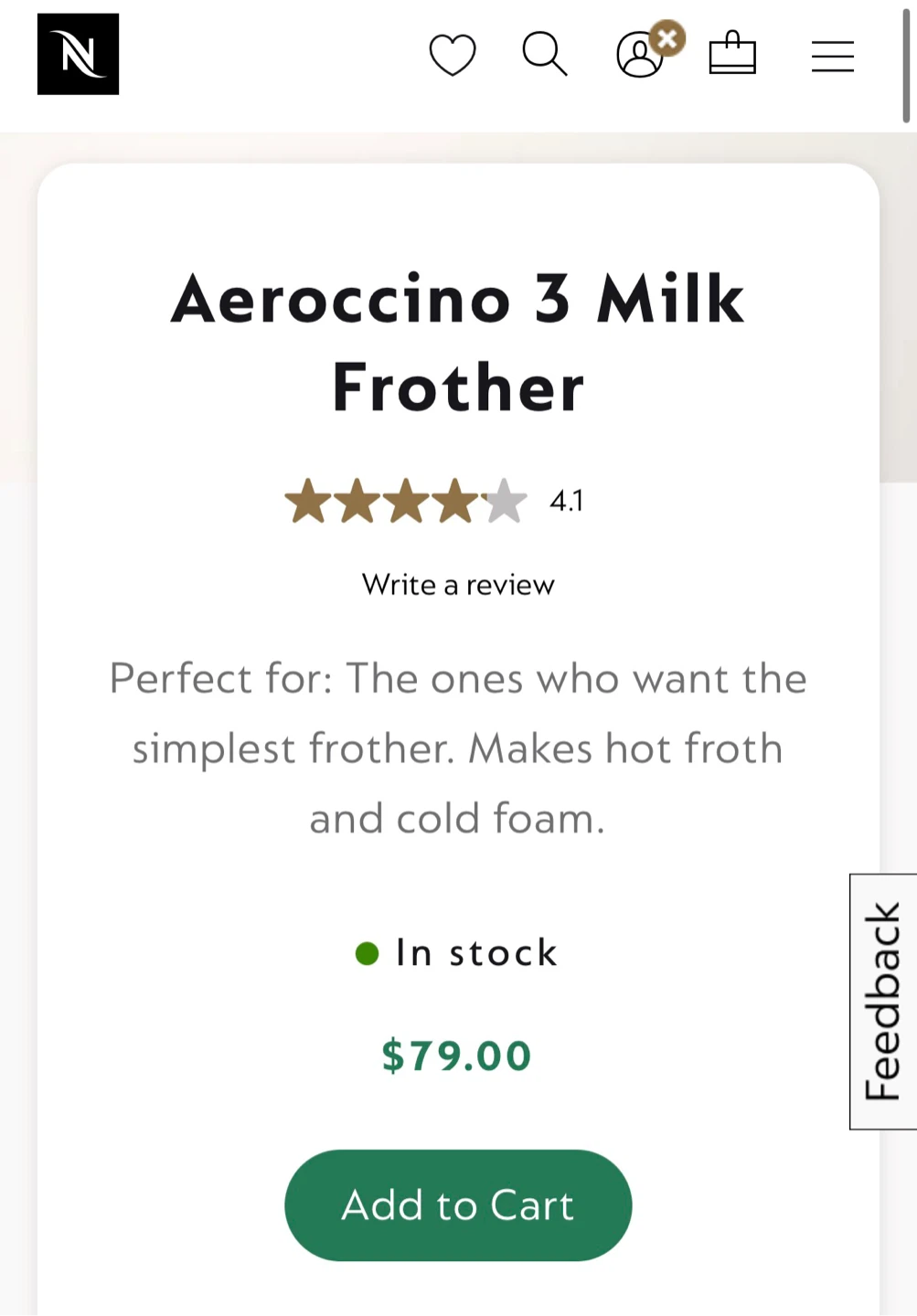Nespresso Aeroccino Milk Frother - photo 3
