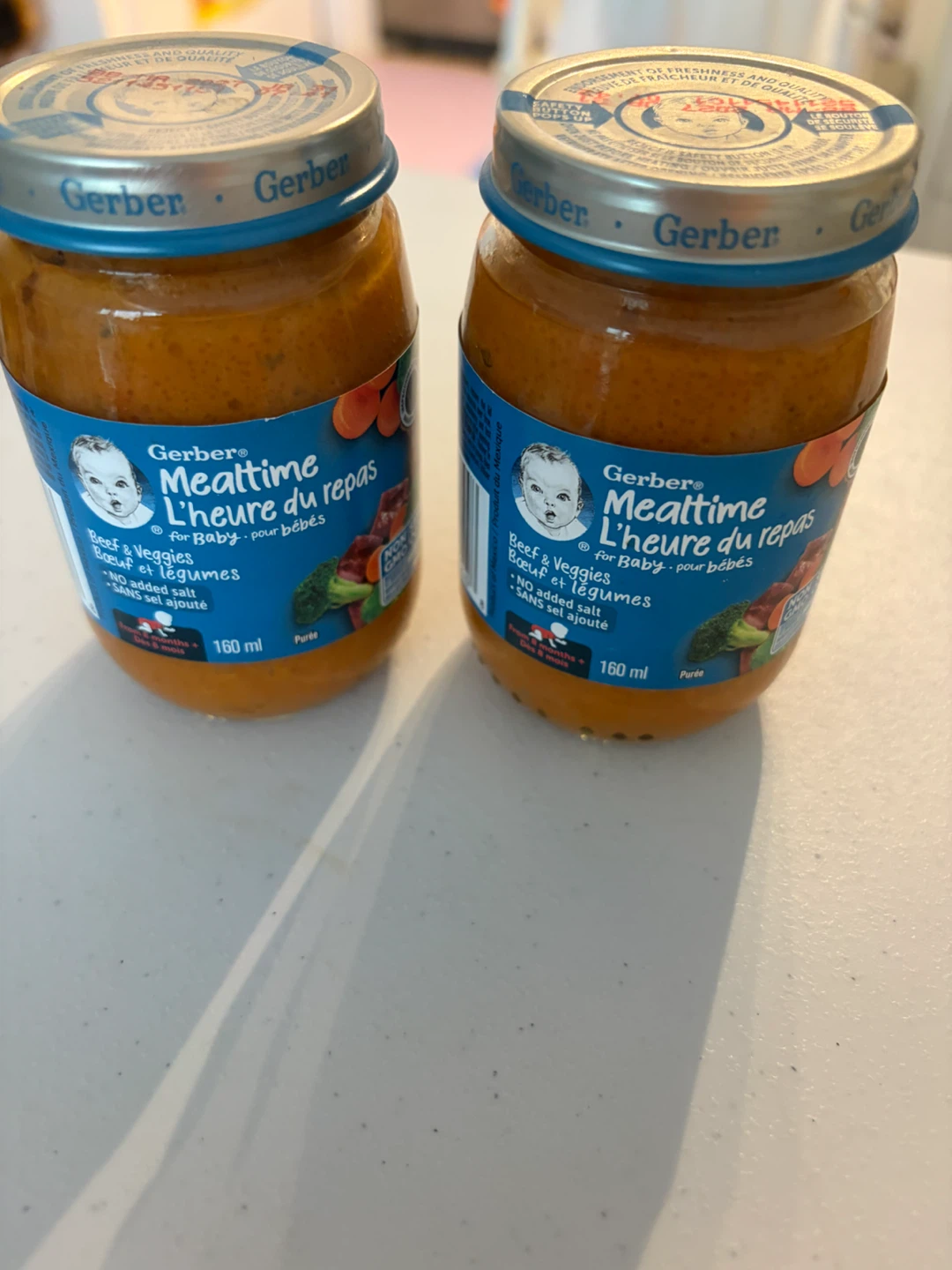 Gerber Mealtime Beef & Veggies Baby Food (2 jars)