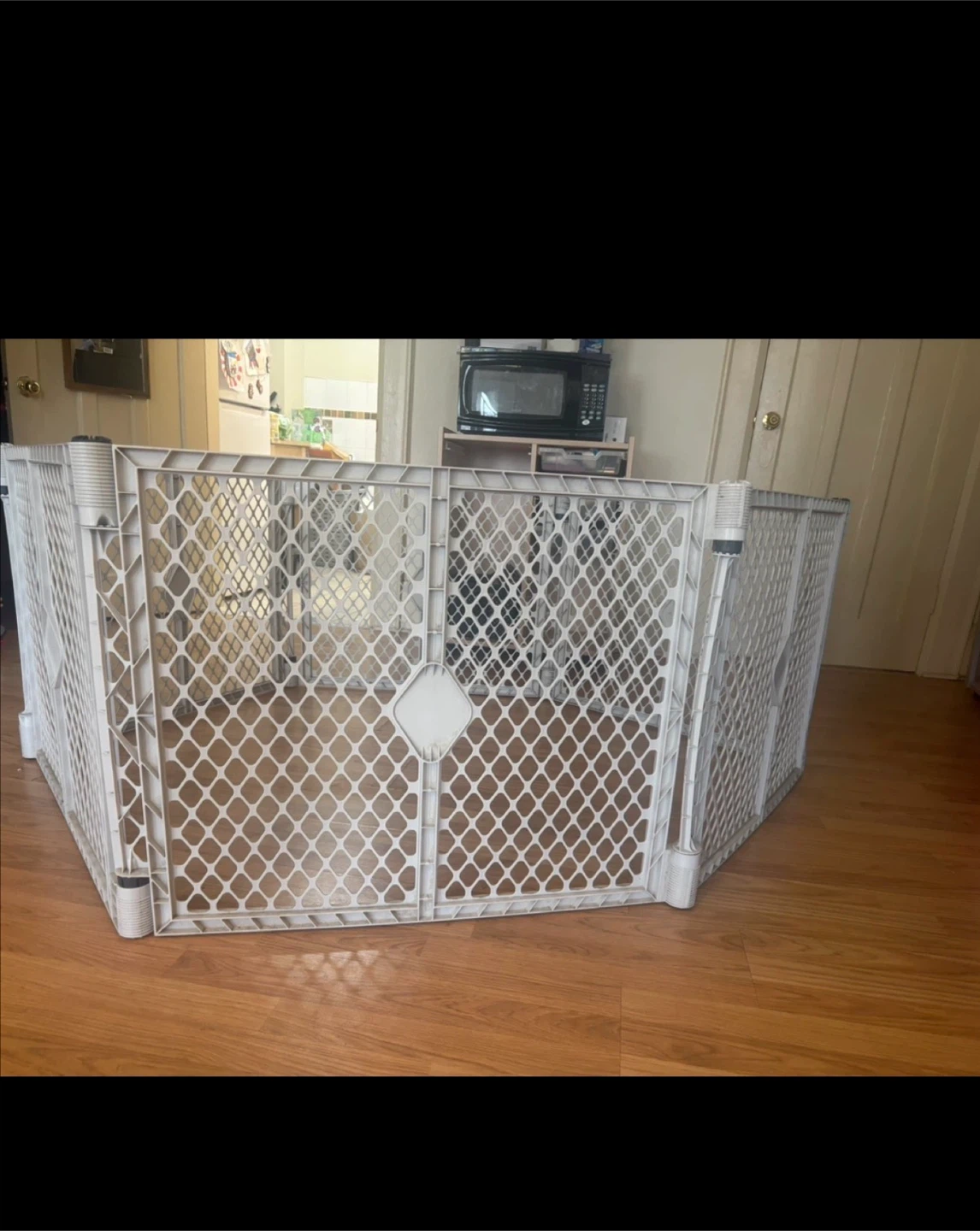 White Plastic Pet Playpen / Baby Gate - photo 2