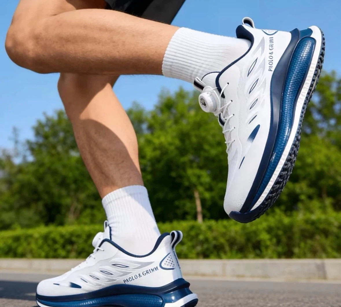 PAOLO & GRIMM White & Blue Athletic Shoes - photo 2
