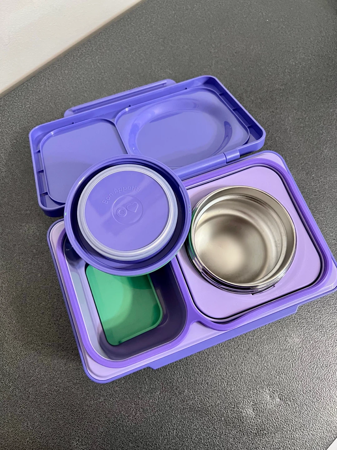 OmieBox UP Hot & Cold Bento Lunch Box – Purple – Brand New - photo 3