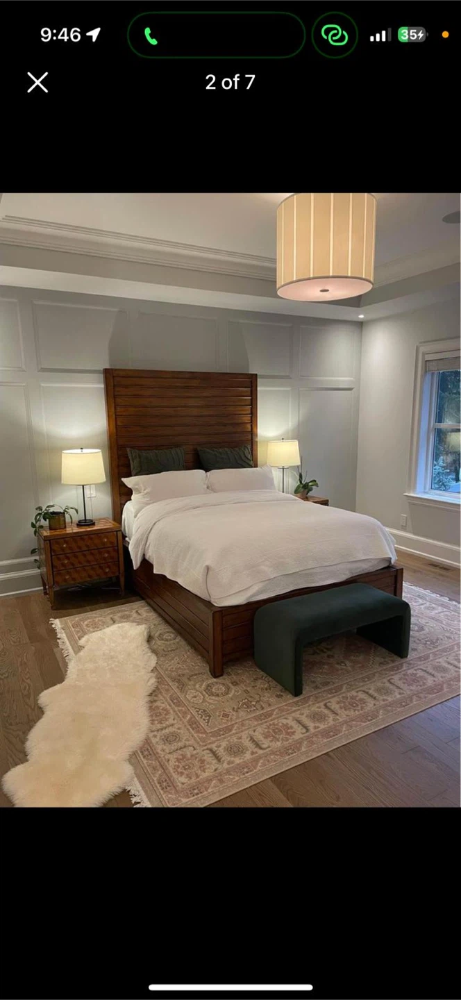 Wooden Slat Headboard Bed Frame - photo 3
