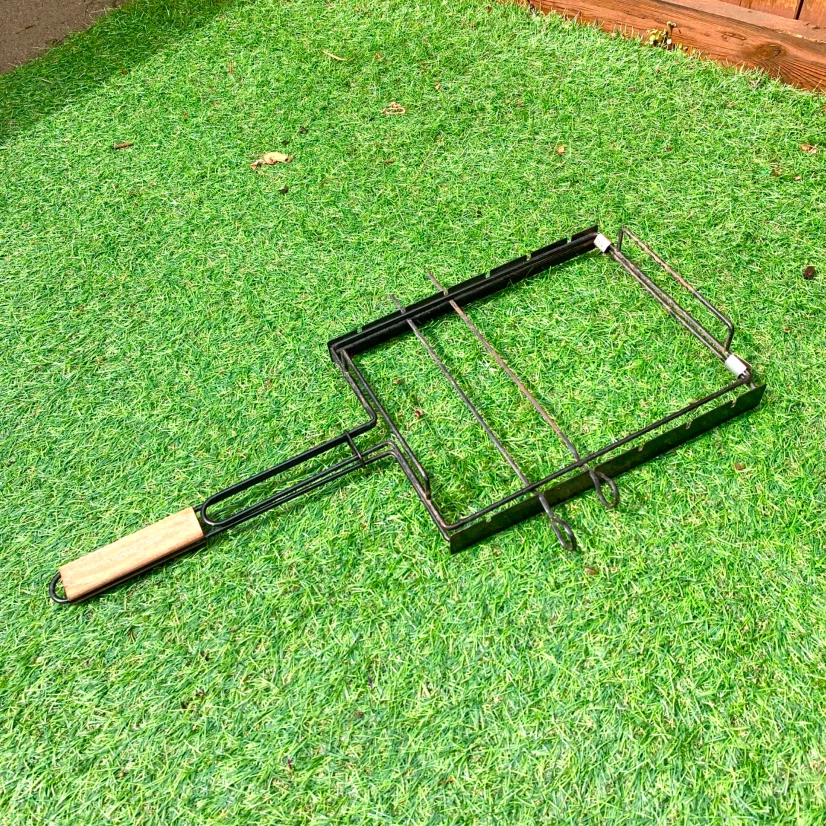 BBQ Grill Basket Kabob Skewer Grilling Tool Barbecue Camping