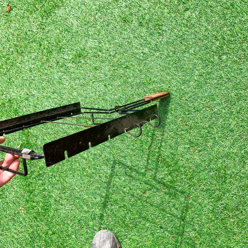 BBQ Grill Basket Kabob Skewer Grilling Tool Barbecue Camping - photo 5