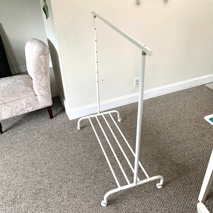 Adjustable Rolling Clothes Rack With Wheels Wheels Storage Shelf - photo 4