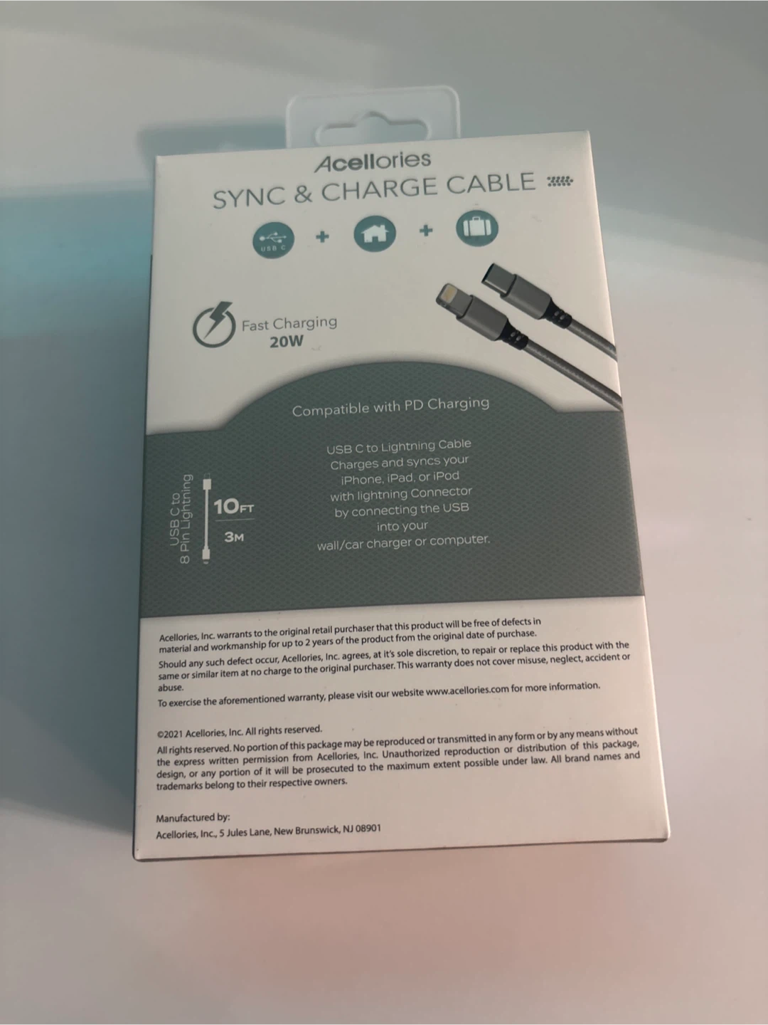 Acellories USB-C to Lightning Sync & Charge Cable - photo 3