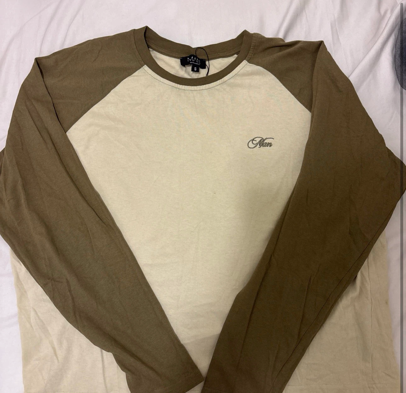 MAN Long Sleeve Baseball T-Shirt - Size S