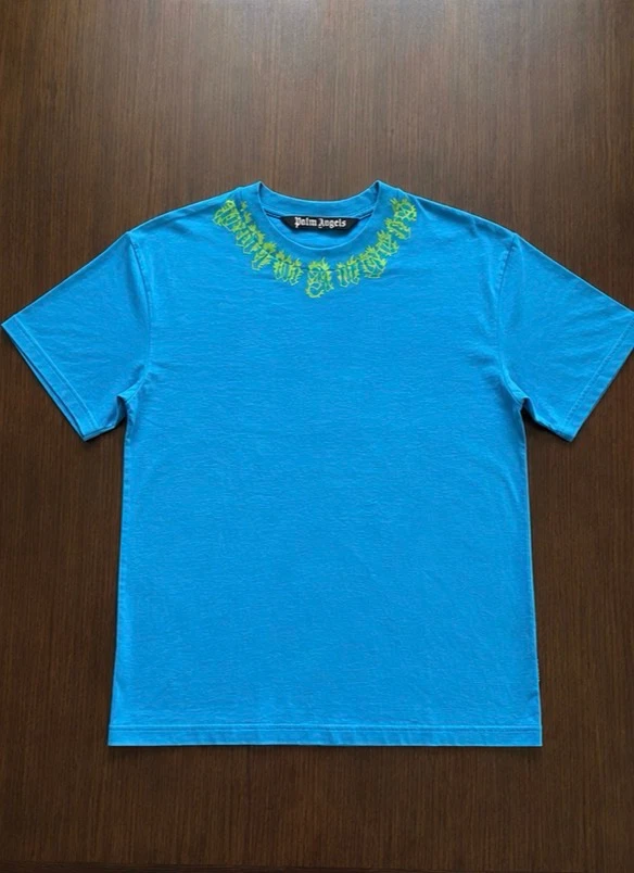 Palm Angels Blue Graphic T-Shirt - photo 2