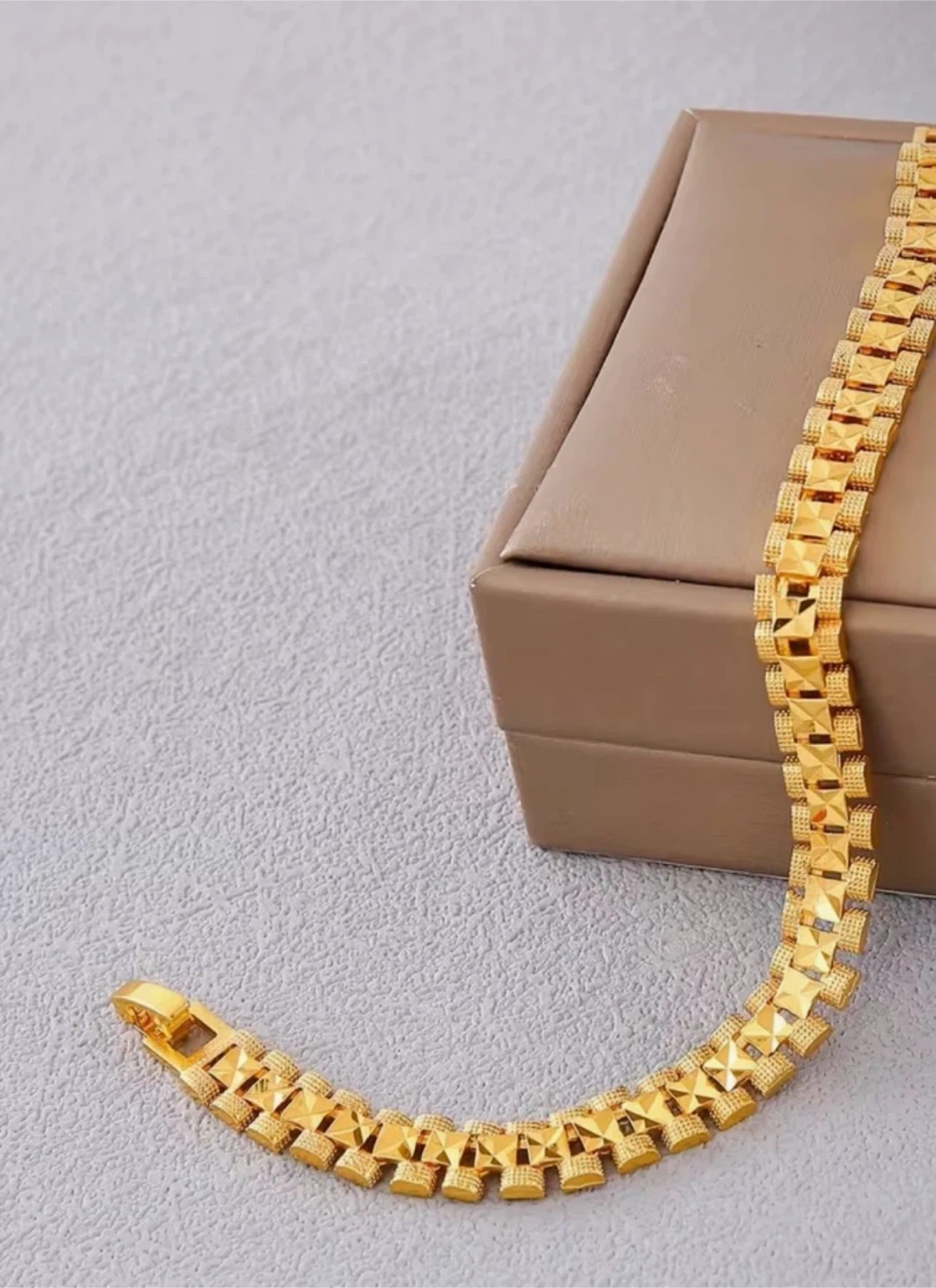 24K Plated Gold Tone Link Bracelet - photo 2